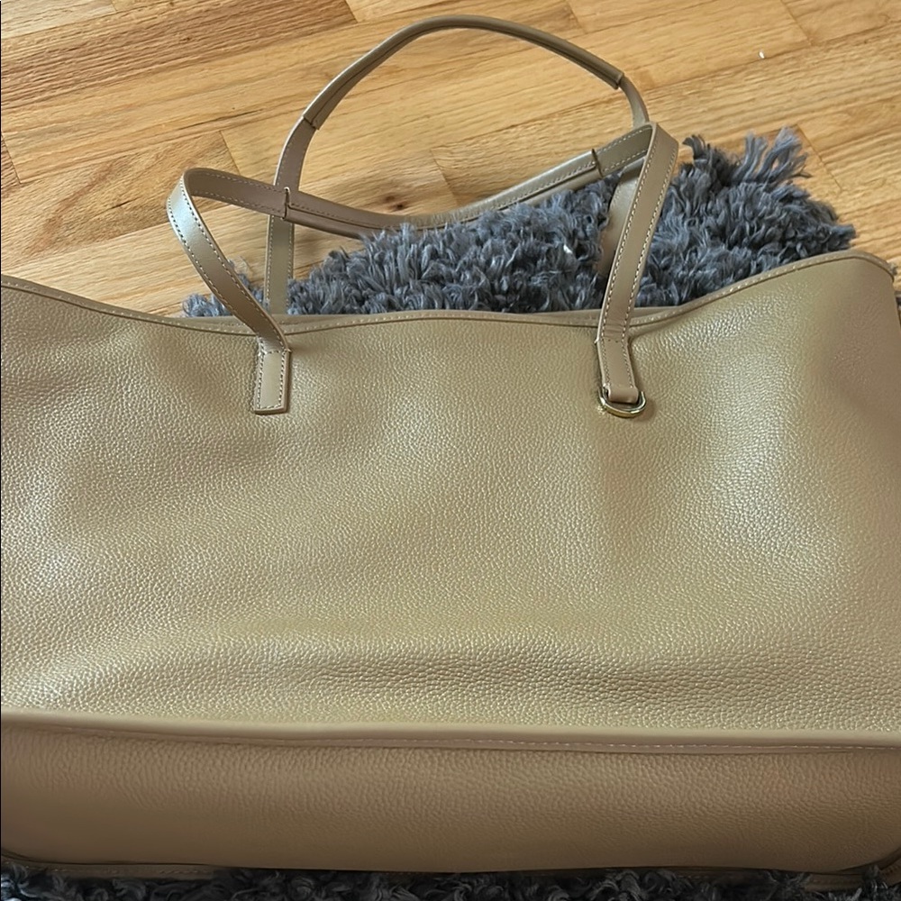 Bandolier Large Tan Leather Tote Bag